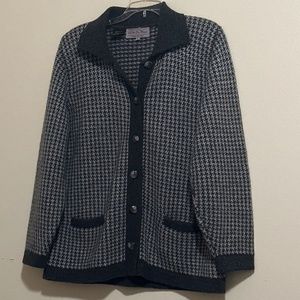 Vintage Oscar Da Rosa 100% Alpaca Cardigan Women XL  Longsleeve Button Down